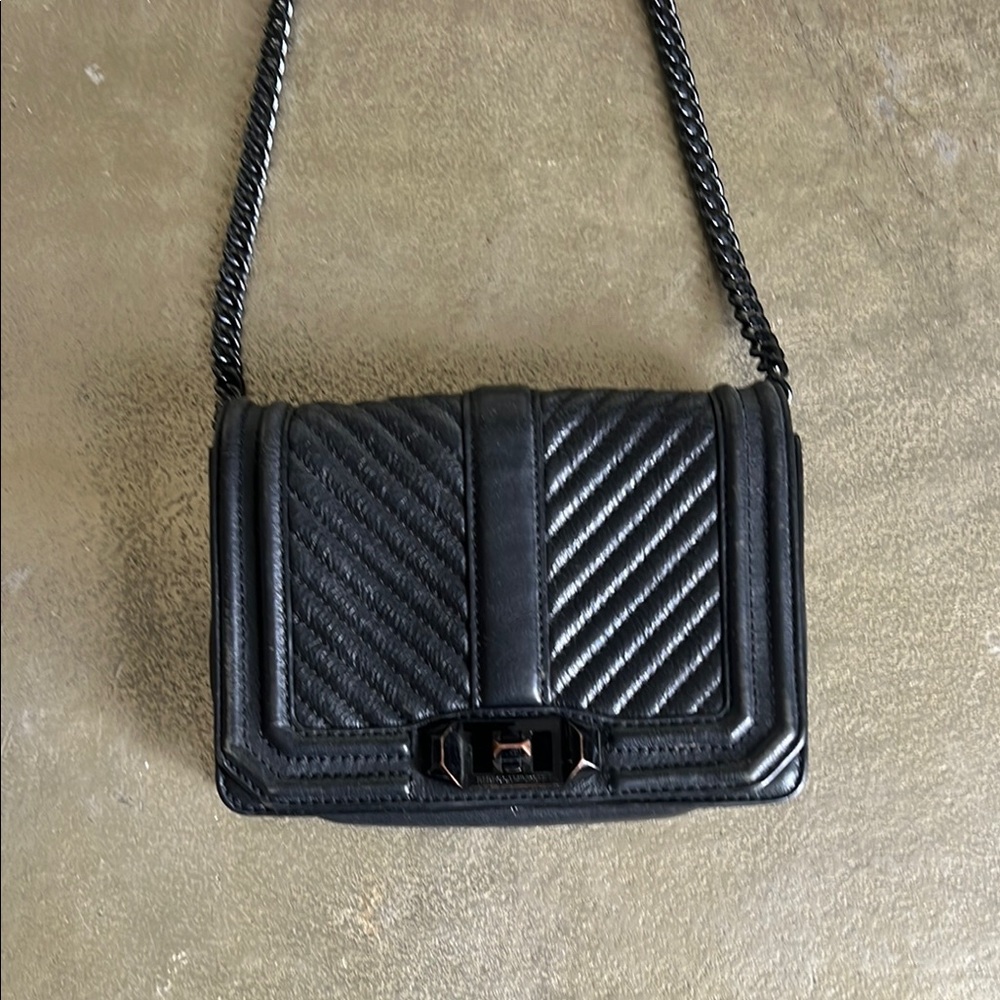 Rebecca Minkoff Black Crossbody Bag with Quilted Design